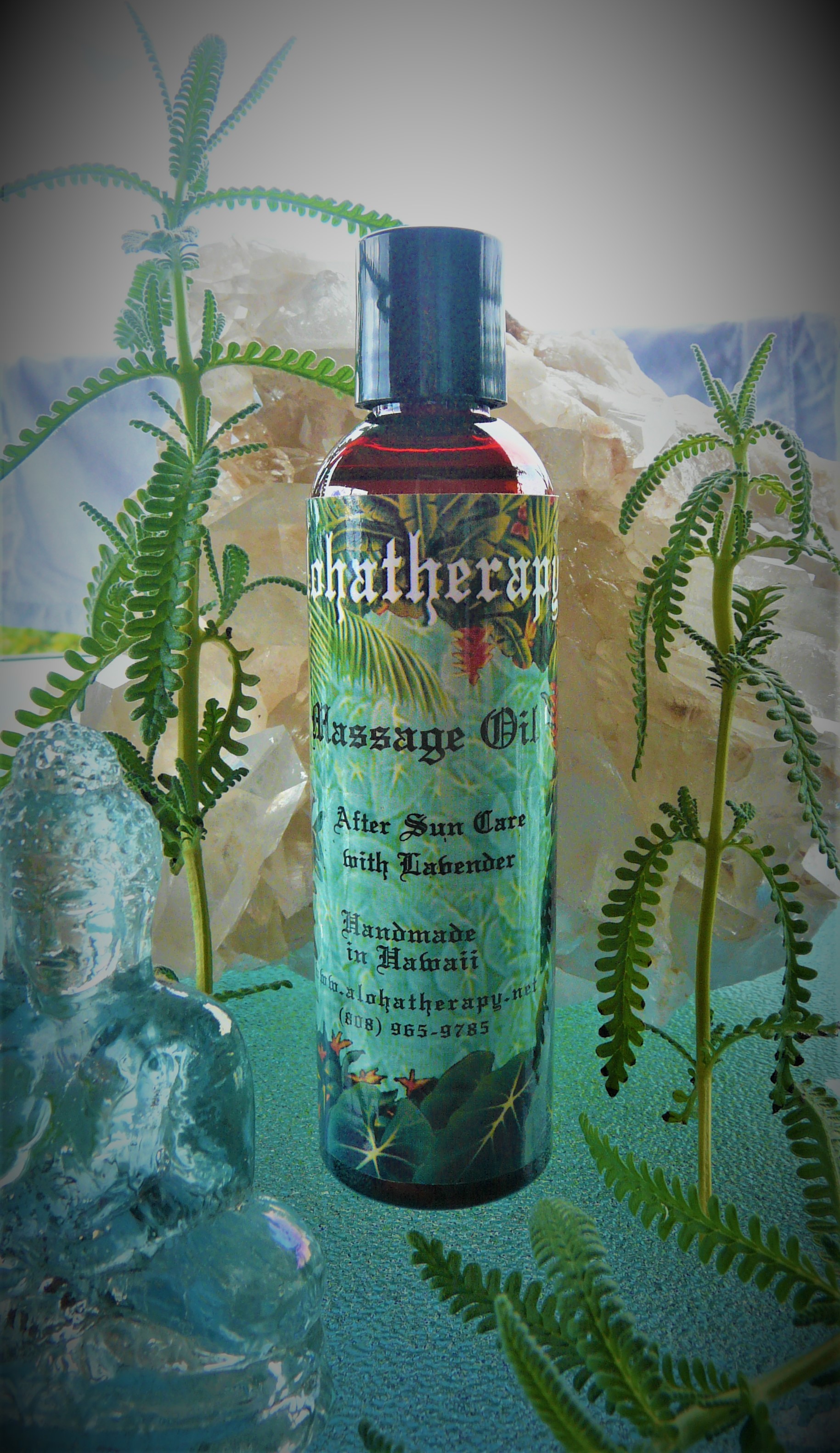 “after Sun Care With Lavender” Massage Oil Bath And Body Oil Alohatherapy 